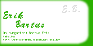 erik bartus business card